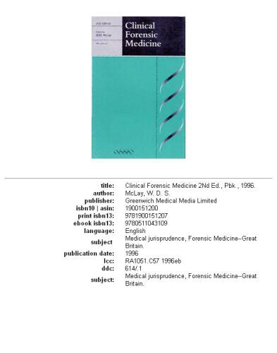 Clinical Forensic Medicine 2nd ed.