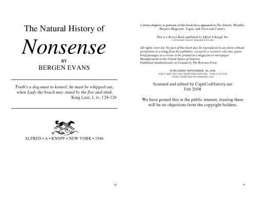 The Natural History of Nonsense