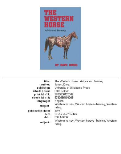 Western Horse: Advice and Training