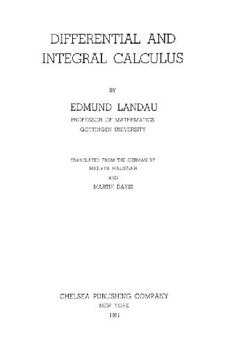 Differential and Integral Calculus 