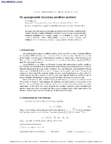 On quasiperiodic boundary condition problem