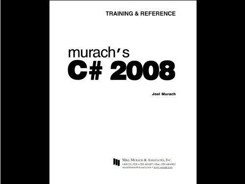 Murach's C# 2008