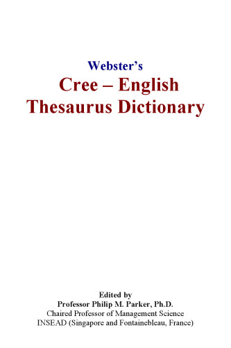 Websters Cree - English Thesaurus Dictionary