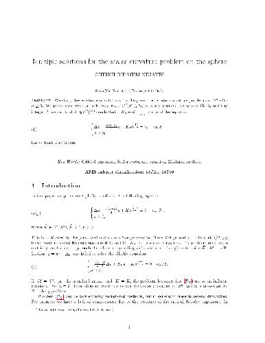 Multiple solutions for the scalar curvature problem on the sphere