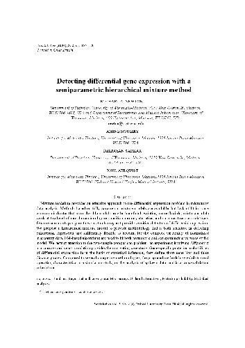 Detecting differential gene expression with a semiparametric hierarchical mixture method