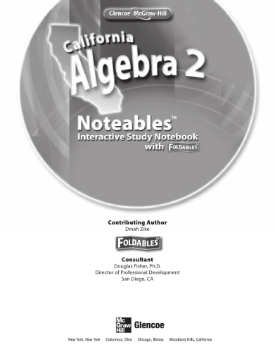 Noteables: Interactive Study Notebook with Foldables (California Algebra 2 Teacher Annotated Edition)