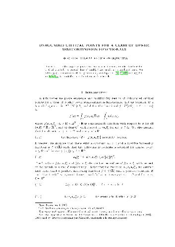 Unbounded critical points for a class of lower semicontinuous functionals