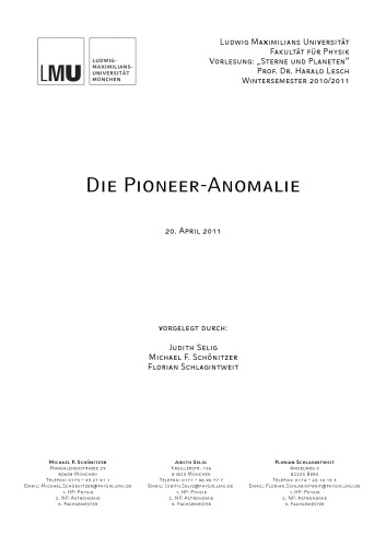 Die Pioneer-Anomalie