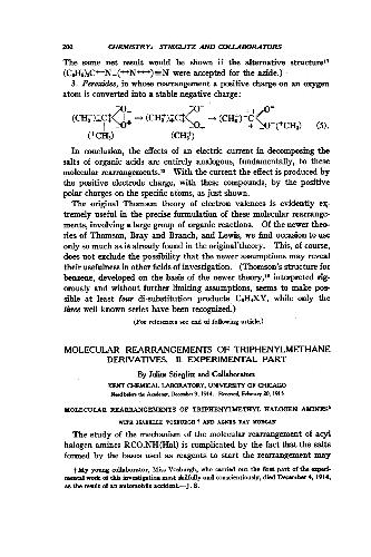 Molecular Rearrangements of Triphenylmethane Derivatives II. Experimental Part