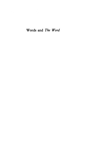 Words and The Word: Language, Poetics and Biblical Interpretation