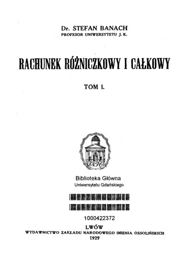 Rachunek różniczkowy i całkowy 1