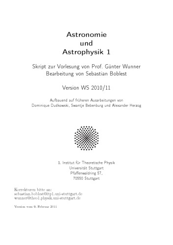 Astronomie und Astrophysik 1