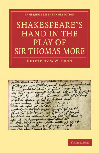 Shakespeare’s Hand in the Play of Sir Thomas More