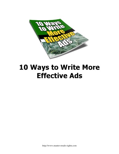 10 Ways to Write More Effective Ads