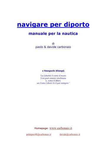 Navigare per diporto (manuale per la patente nautica)