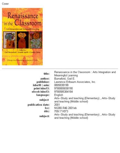 Renaissance in the classroom: arts integration and meaningful learning