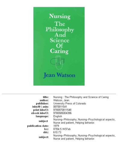 Nursing: the philosophy and science of caring