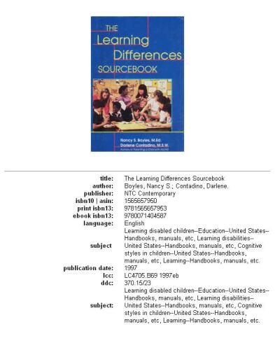 The Learning Differences Sourcebook