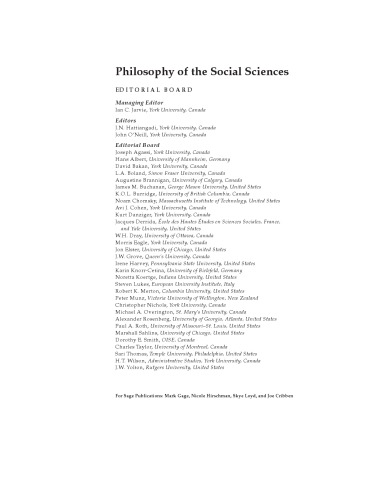 [Journal] Philosophy of the Social Sciences. Vol. 31. No 4