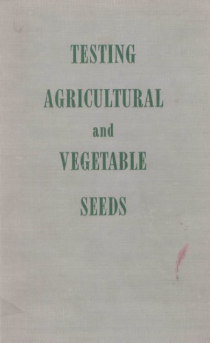 Manual for Testing Agricultural and Vegetable Seeds