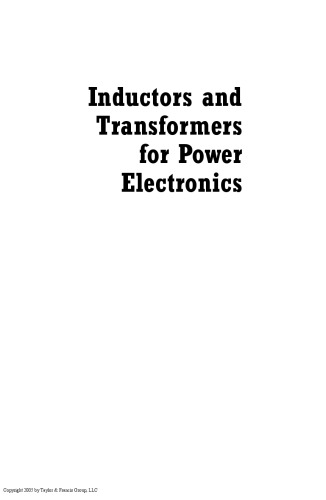 Inductors and Transformers for Power Electronics