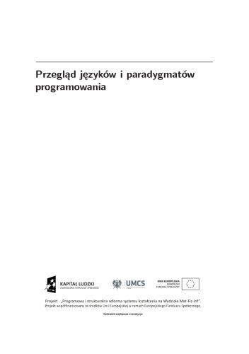 Przeglad jezyków i paradygmatów programowania