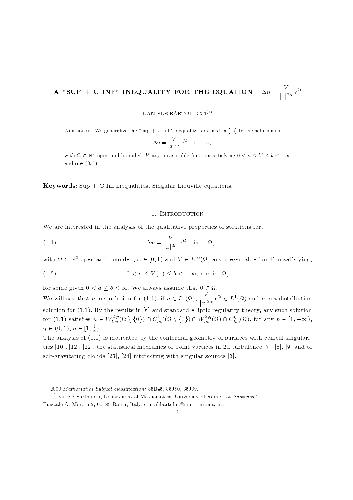 A ''sup+ c inf'' inequality for the equation -delta u = [ V(x2a)]eu