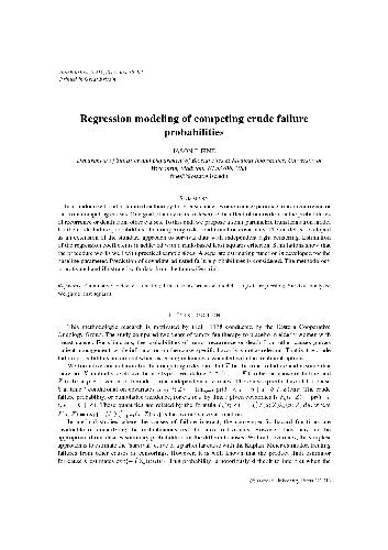 Regression modeling of competing crude failure probabilities (2001)(en)(13s)