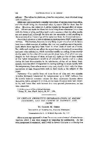 On Certain Projective Generalizations of Metric Theorems, and the Curves of Darboux and Segre (1918)