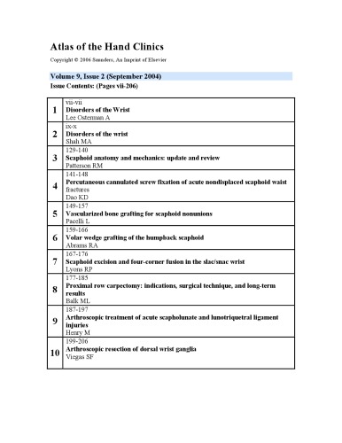 Disorders of the Wrist, An Issue of Atlas of the Hand Clinics  (The Clinics: Orthopedics)