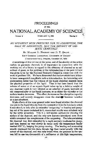 An Apparent High Pressure Due to Adsorption, the Heat of Adsorption, and the Density of Gas-M[...]co