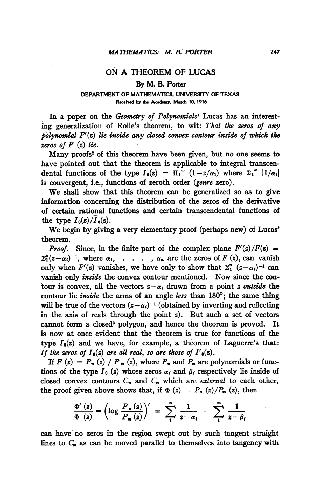 On a Theorem of Lucas (1916)(en)(2s)