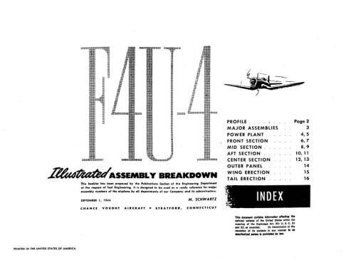 F4U-4 Illustrated assembly breakdown