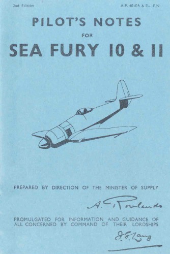 Pilots Notes Sea Fury 10 11