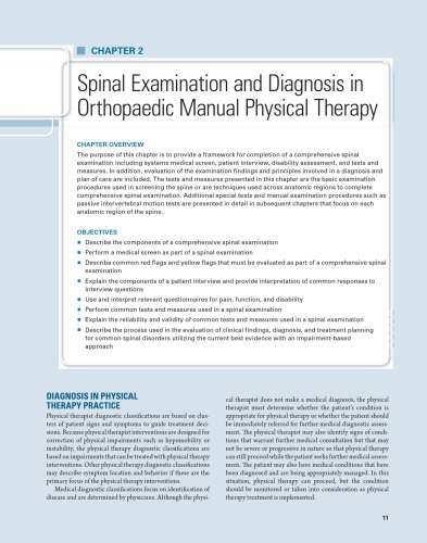 Manual Physical Therapy of the Spine