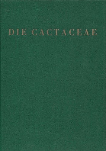 Die Cactaceae. Band 5. Cereoideae (Boreocactinae)