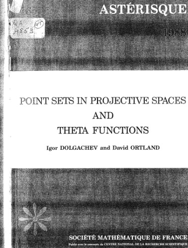 Point sets in projective spaces and theta functions  