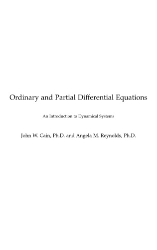 Ordinary and Partial Differential Equations: An Introduction to Dynamical Systems