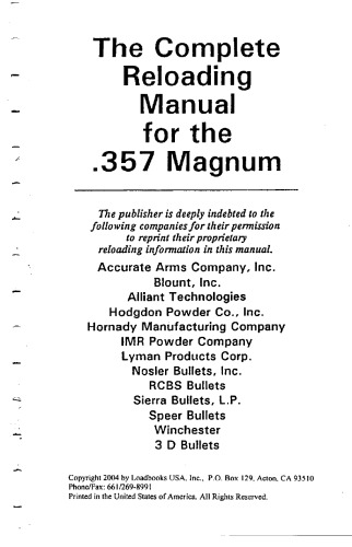 Loadbooks - 357 Magnum  