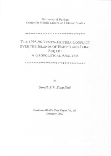 The 1995-96 Yemen-Eritrea Conflict over the Islands of Hanish and Jabal Zuqar: a Geopolitical Analysis  issue 66