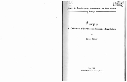 Šurpu: A collection of Sumerian and Akkadian incantations