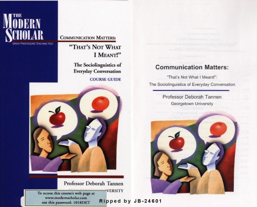 Communication Matters: That's not what I mean: The sociolinguistics of everyday conversation