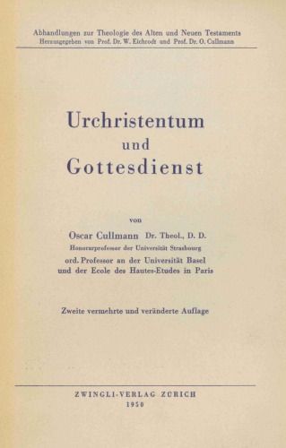 Urchristentum und Gottesdienst  