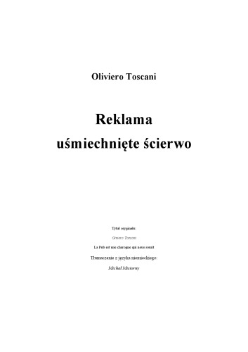 Reklama uśmiechnięte ścierwo