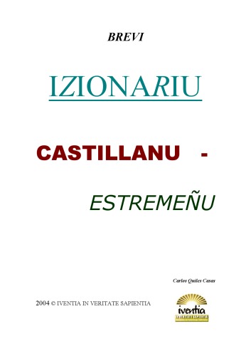 Izionariu castillanu - estremeñu  