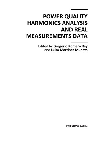 Power Quality Harmonics Analysis and Real Measurements Data