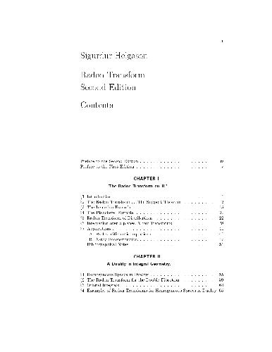 Radon Transform. With errata