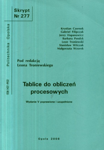 Tablice do obliczeń procesowych  