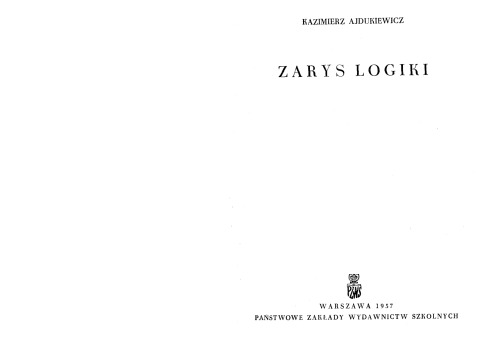 Zarys Logiki