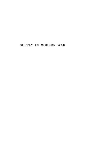 Supply in Modern War